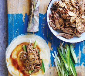 Mushroom & Duck Pancakes